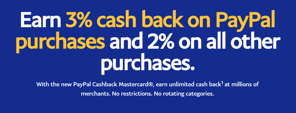 PayPal Cashback Card Bonus