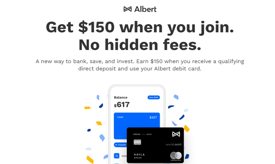 150 Albert Cash Account Bonus
