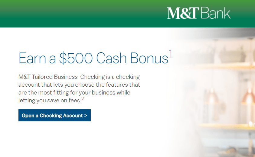 M&T Bank Business Checking Account Bonus