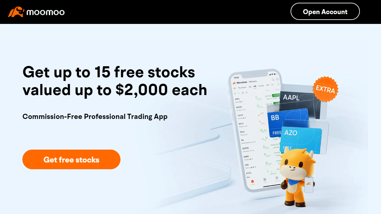 Moomoo Promotions: Get Up To 15 Free Stocks! (Up to $2000)